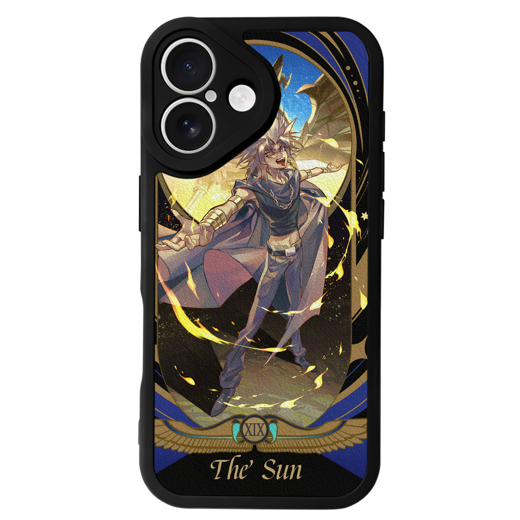 （画像用） 遊☆戯☆王 Yu-Gi-Oh! 【iPhone 16シリーズ対応】シリコンスマホケース（レザー調） 材質：シリコン